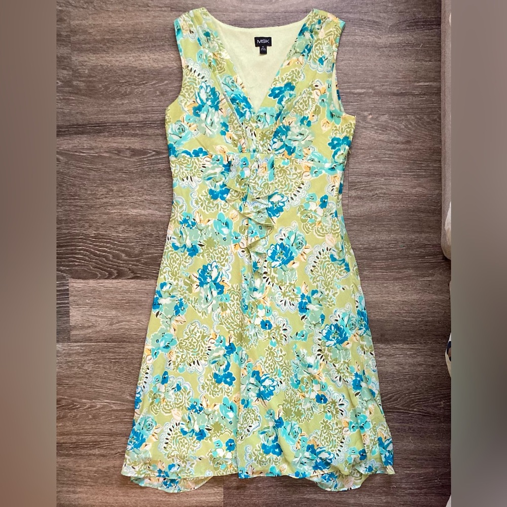 MSK knee length fit and flare dress